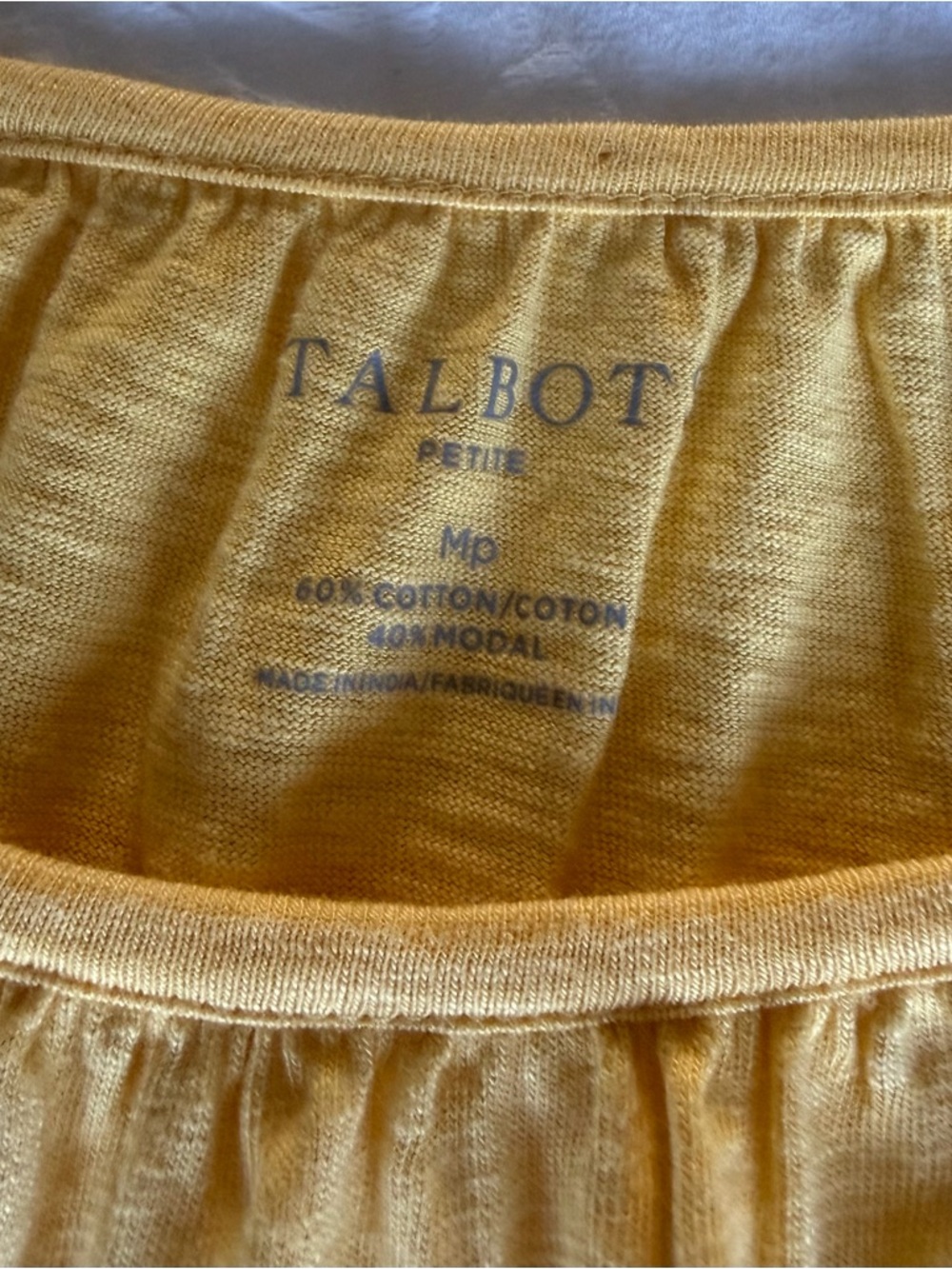 Talbots Yellow Floral Embroidered Puff-Sleeve Top. - Picture 2 of 6